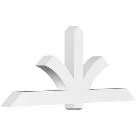 Ekena Millwork Redmond Architectural Grade PVC Gable Bracket, 84"W x 35"H x 6"D x 6"F, 10/12 Pitch GBP084X35X0606RED00